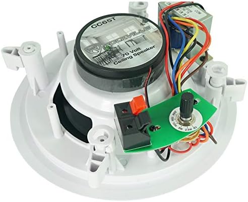 Rockville CC65T White 6.5" 70V Restaurant Ceiling Speakers, 12-Pack - Image 5