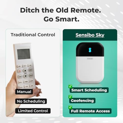 Sensibo Sky, Smart Wireless Air Conditioner Controller. Quick & Easy DIY Installation. Maintains Comfort with Energy Efficient. Automatic Wifi Thermostat Control App. Google, Alexa and Siri Compatible - Image 5