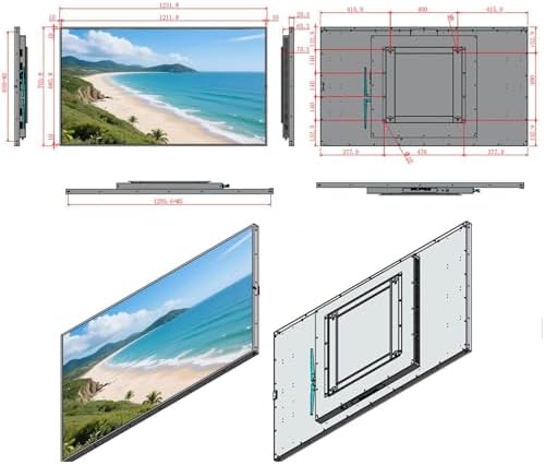 55inch 4K Digital Signage Display, 2000nits High Brightness, LCD Monitor Slim Fit Frameless Advertising Display, Wall Mount Digital Display, CMS Remote Publishing, 7/24 Timer Switch, Built-in Speaker - Image 7