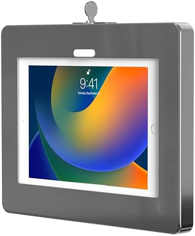 Stainless Steel iPad Wall Mount - CTA Anti-Theft Tablet Enclosure for iPad 10.9" 10th Gen - A16 - Air 11 - Pro 11" - 7/8/9 Gen - 10th Gen 10.2" - Pro 11" - Air 4 - Galaxy Tabs - (PAD-SSPARAW) by CTADigital