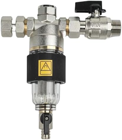 DN20 Magnetic Boiler Filter, Brass Sludge Separator for Central Heating Systems, 3/4" Threaded Dirt Guard with Stainless Steel Mesh, HVAC Water Purification Device - Image 3