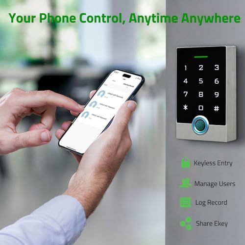 Wireless WiFi TUYA Access Control System, Fingerprint Password ID Keypad - Image 5