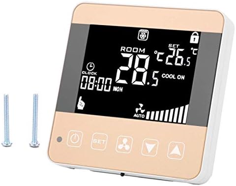 WiFi Thermostat Fan Coil Thermostat AC90-240V Smart Digital Central Air Conditioner Temperature Controller LCD Display Fan Coil Unit (WiFi Type) by Walfront
