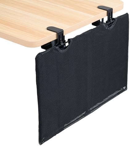 VIVO Black Clamp-on 24 inch Desk Cable Management Sleeve, DESK-SKIRT-24P by VIVO