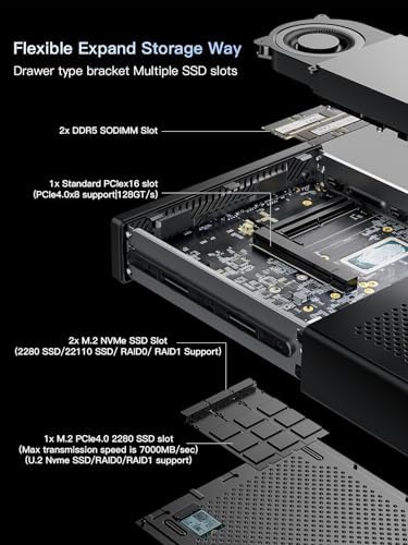 MINISFORUM Intel Core i5-12600H Processor Mini PC, MS-01 Mini Workstation 32GB RAM 1TB SSD Desktop PC,HDMI 2.0+Type C+USB4 Video Output, Dual 2.5G Ethernet Port x2+10Gbps DPx2 Support WiFi 6E Computer - Image 5
