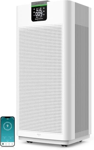 Smart Air Purifiers for Home Large Room Office Up to 4575 ft², APP & Alexa, Dual HEPA & Carbon Air Filter, Quiet Large Air Purifier for 99.97% Dust Pollen Smoke Pet Dander Allergies Odors VOCs, JF999 by Unknown