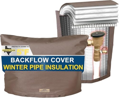 Insulated Backflow Preventer Cover, 30x24 Inch, Brown by CholilaCover