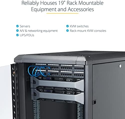 StarTech 12U 19in Enclosed 4-Post Server Cabinet, 29in Deep, 1764lb/800kg - Image 5