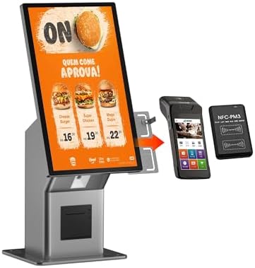 Multi-functional Payment Terminal Self Service Kiosk for Fast Food Restaurant, 21.5'' LCD Touch-screen, FHD Digital Signage Display for Restaurants/Self-Ordering/Beauty/Retail Store/Bar/Cafe by ACEDUROBLA