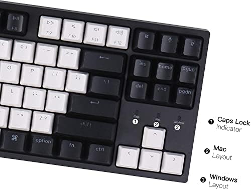 Keychron C1 87 Key TKL Wired Mechanical Keyboard for Mac Windows, 80% Layout Gateron Brown Switch White LED Backlit Double-Shot ABS Keycaps, USB-C Gaming Keyboard for Gamer/Typists/Office - Image 6
