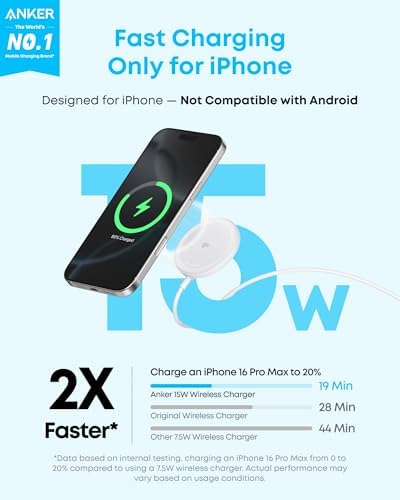 Anker Zolo MagSafe-Compatible Wireless Charger with Qi2 15W Fast Charging - Image 2