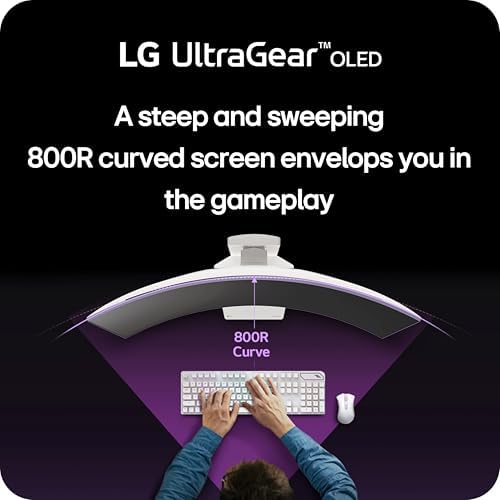 LG 34GS95QE 34-inch Ultragear OLED Curved Gaming Monitor WQHD 1440p 800R 240Hz 0.03ms AMD FreeSync Premium Pro NVIDIA G-Sync HDMI 2.1 DisplayPort Tilt/Height/Swivel Stand White - Image 3