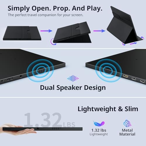 AYY 4k Portable Monitor Touchscreen, 13.4" 3840x2160 Second Screen 100% sRGB,400cd HDR USB C Ultra Slim IPS Laptop Monitor, for Mac Switch - Image 4