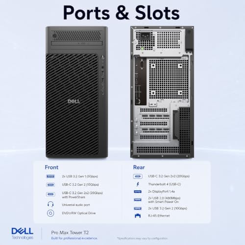 Dell Pro Max Tower T2 FCT2250, NVIDIA RTX 2000 Ada 16GB, Intel Ultra 7 265 - Image 5