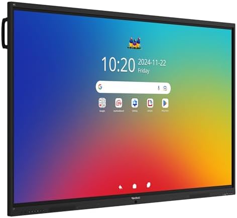 ViewSonic IFP8641 86" 4K UHD Android EDLA ViewBoard Interactive Display, 64-Point Touch, 100W USB-C, Integrated Microphone Array, 55W Soundbar - Image 3
