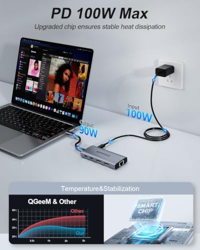 USB C Docking Station Dual Monitor,10 in 1 USB C Hub with 2 HDMI - Image 3