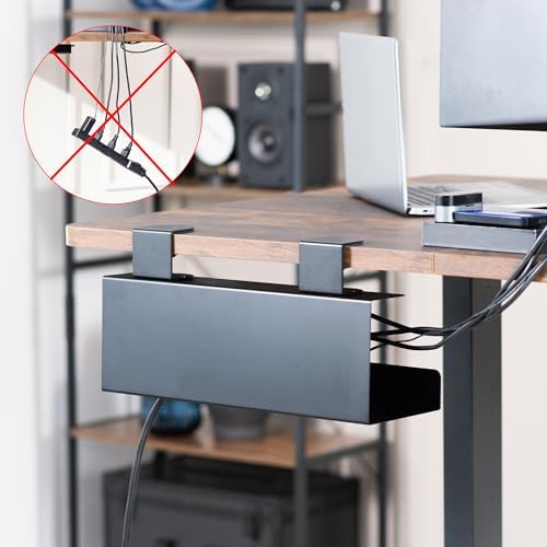 VIVO Black Clamp-on 17 in Cable Management Tray, DESK-CM6L-B - Image 6