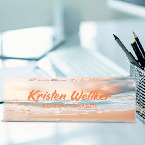 Personalized Acrylic Name Plate for Office - Customize for Desk - Image 2