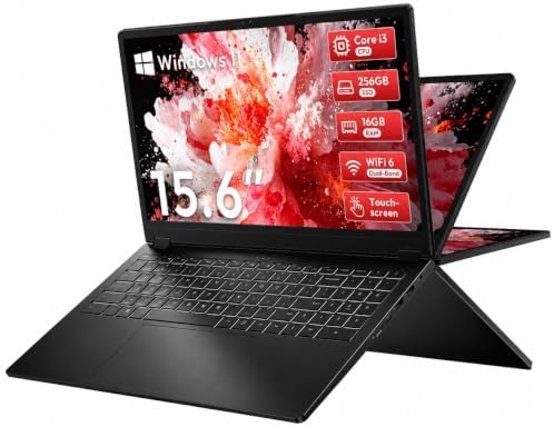 15.6" 2-in-1 Touchscreen Laptop with Windows 11, i3-10100Y, 16GB, 256GB SSD by Unknown