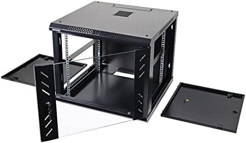 AEONS Pro Series Wall Mount Floor Standing 19-Inch IT Server Rack Network Cabinet Enclosure 12U 24" Mid-Depth Glass Door Black - Image 6