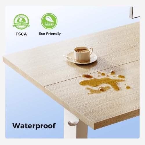 Agilestic 55 * 24 Inch Height Adjustable Electric Standing Desk, Maple - Image 6