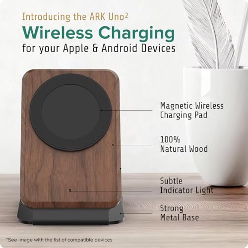 ARK Uno² Solid Wood Phone Stand Magnetic Wireless Charging Station - Image 3