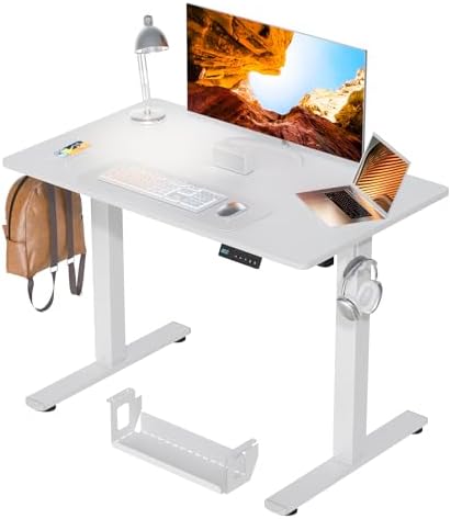 Kingant Standing Desk, 40x24 Inch Electric Height Adjustable Computer Desk by KINGANT