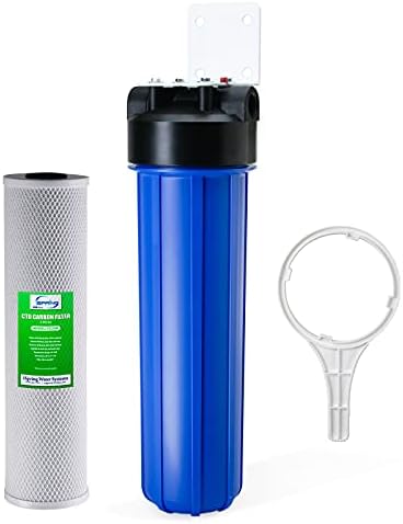 iSpring WGB12B 1-Stage Whole House Water Filtration System w/ 20” x 4.5” Carbon Block Filter - Reduces up to 99% Chlorine by iSpring