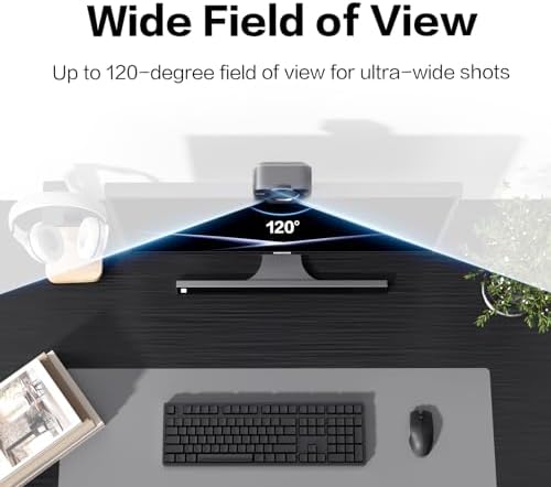 MAXHUB 4K USB Video Conference Camera - 120° Wide Angle, Auto Framing Webcam for Mac PC Meetings, 1/2.3" CMOS Sensor Noise Reduction, USB Type-C Connect Laptop PC, Certified for Microsoft Teams - Image 5