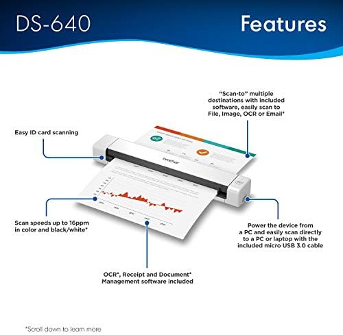 Brother DS-640 Compact Mobile Document Scanner, Pack of 3 - Image 3