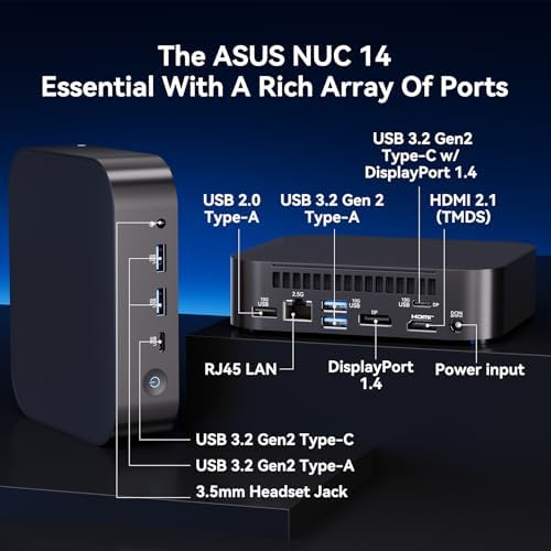 Intel NUC 14, for ASUS NUC 14 NUC14MNK Essential Mini PC, N97 CPU, 8GB RAM, 256GB SSD, Win 11 Pro,Wi-Fi 6E, BT 5.3, Business Desktop for Education,Office, Digital Signage, POS, SMB & Edge Computing - Image 4