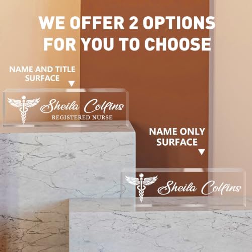 Custom Engraved Name Plate for Desk, Acrylic Desk Name Plate Personalized - Image 2