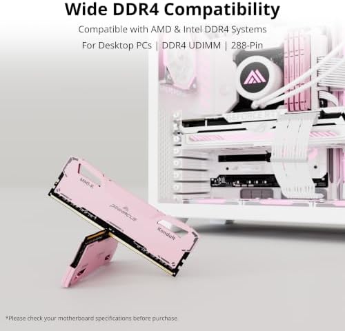 Timetec Pinnacle Konduit 64GB KIT(4x16GB) DDR4 3200MHz PC4-25600 CL16-18-18-38 XMP2.0 Overclocking 1.35V Compatible for AMD and Intel Desktop Gaming PC Memory Module RAM - Pink - Image 5