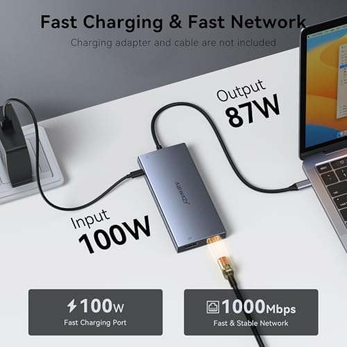 USB C Docking Station Dual Monitor, ABIWAZY 15 in 1 Laptop Docking Station - Image 6
