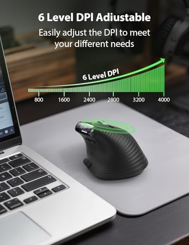 Transformers Vertical Ergonomic Mouse with LED Screen & Knob Control Black - Image 7