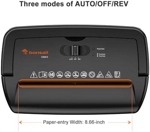 Bonsaii 10-Sheet Heavy Duty Cross Cut Paper Shredder for Home Office - Image 5