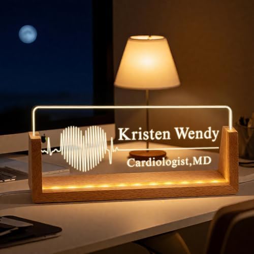 Ships Next Day, Custom Name Plate for Desk - The Doctor Light Up Acrylic Desk Name Plate Personalized Elegant Office Gifts for Doctor Appreciation Gifts, Office Decor for Women Men by Unknown