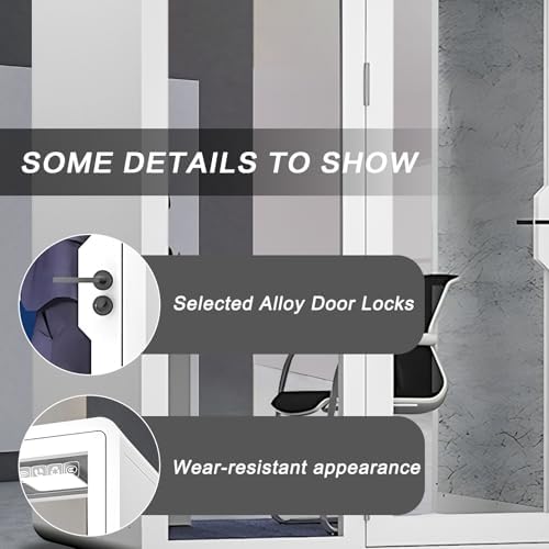 Office Sound Booth with Audio Privacy - Portable Soundproof Booth Includes White Modern Syle,Movable Room with Light,Fans, Socket for Singing Room, Study (59.05IN) - Image 7