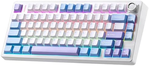 N75 V2 Creamy Keyboard,2.4GHz/BT/Wired Wireless Gaming Keyboard by MIKIBY