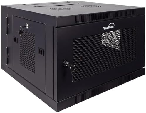 NavePoint 6U Server Cabinet with Hinged Back - 17.7” Deep, Server Rack Enclosure with Locking Perforated Door, Wall Mount Rack with Removable Side Panels, Network Cabinet, Pre-Assembled - Image 5