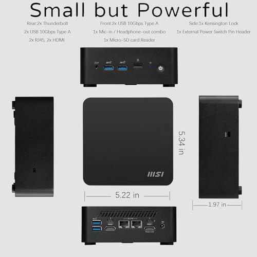 msi Cubi NUC 13th Gen Intel Core 3 100U 16GB RAM + 1TB SSD Mini Desktop - Image 2