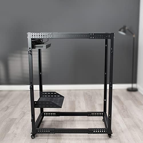 VIVO 25U Freestanding Server Rack Cart - Image 2