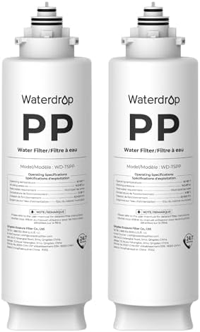 Waterdrop TSPP Water Filter Replacement for Waterdrop TSU & TSU-WB, 2 Pack by Waterdrop