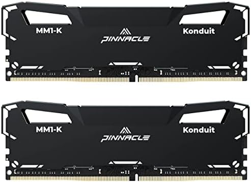Timetec Pinnacle Konduit 16GB KIT(2x8GB) DDR4 3200MHz PC4-25600 CL16-18-18-38 XMP2.0 Overclocking 1.35V Compatible for AMD and Intel Desktop Gaming PC Memory Module RAM - Black by Timetec