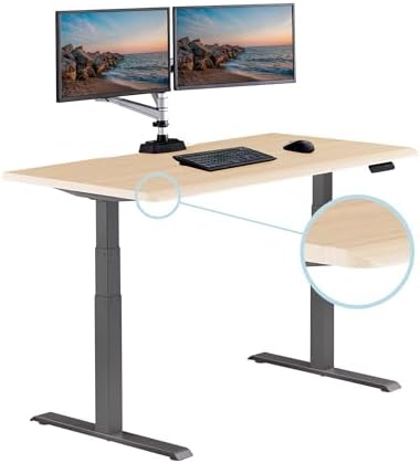 Vari ComfortEdge Electric Standing Desk – 60x30 – Light Wood/Slate by Unknown