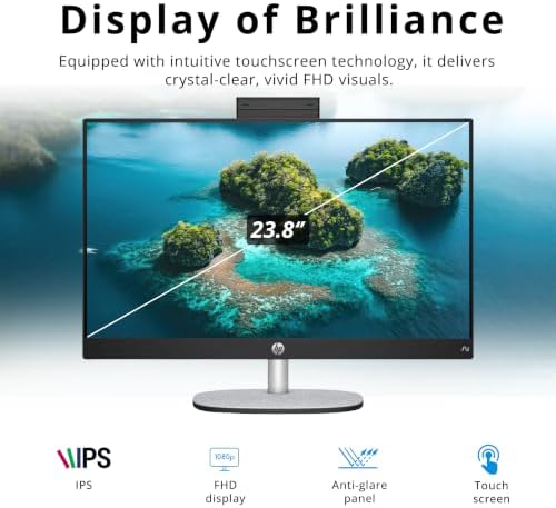 HP 23.8" FHD Touchscreen All-in-One Desktop AI PC, AMD Ryzen AI 5 340, 8GB DDR5, 1.5TB Storage (512GB SSD+1TB Docking Station), FHD IR Camera, Wi-Fi 6, Wireless Keyboard & Mouse, Win 11, Black - Image 5