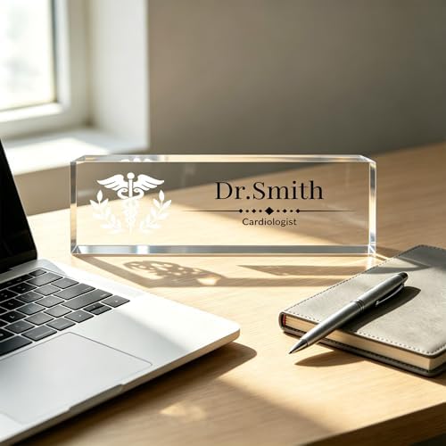 Custom Name Plate for Desk, Desk Name Plate Personalized, Acrylic Desktop Ornament, Stylish Office Decor, Appreciation Present for Boss, Social Worker, Teacher, Nurse, Employee - Image 4