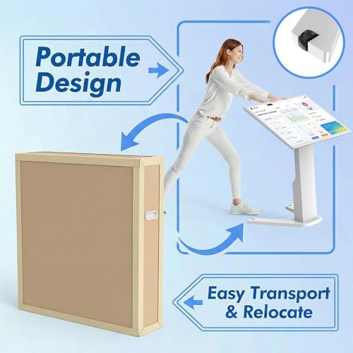 21.5 inch Touch Screen Self Service Kiosk, Floor Standing Digital Signage Display, FHD Android Interactive Information Kiosk for Retail Stores, Restaurants, Shopping Mall Wayfinding, Advertising - Image 4