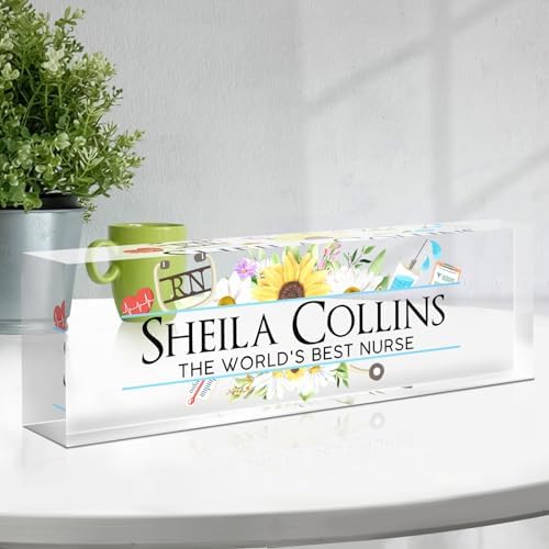 Custom Name Plate for Desk, Nurse Employee Appreciation Gifts, Office Decor by Spricoz