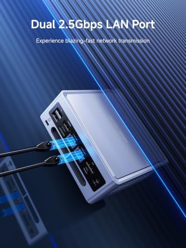 MINISFORUM NAB9S Mini PC 13th Gen Core i9-13900HK(14C/20T, Up to 5.4GHz) 16GB RAM 500GB SSD Micro PC, 2xHDMI+2xUSB-C Video Output, 2x2.5G RJ45, 4X USB3.2 Desktop Mini Computer - Image 4
